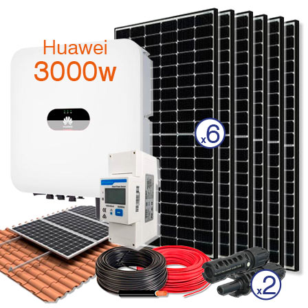 Kit Solar Conexion a Red – Huawei 3000w – Monofásico