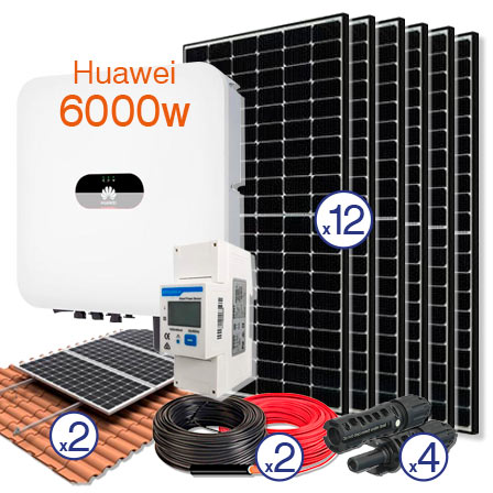 Kit Solar Conexion a Red – Huawei 6000w – Monofásico