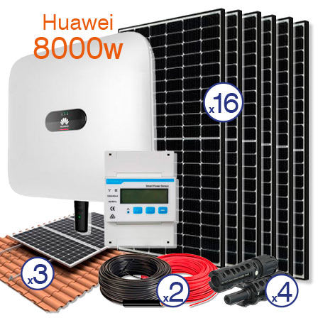 Kit Solar Conexion a Red – Huawei 8000w – Trifásico