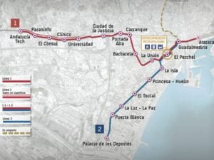 mapa del metro de málaga